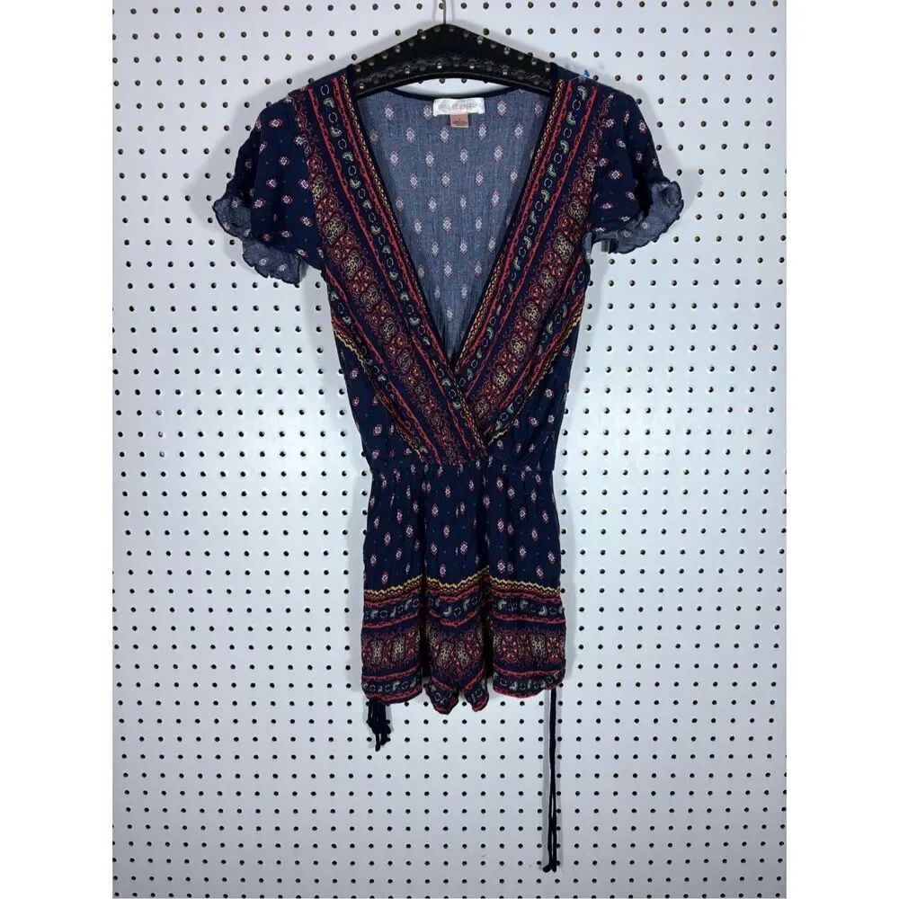 Band of Gypsies embroidered romper size S